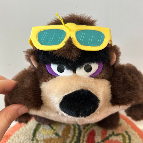 TASMANIAN DEVIL 1993 Vintage Warner Bros Stuffed Animal Plush Toy Looney Tunes - Picture 2 of 5